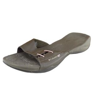 Columbia Sz 7 M Brown Slide‎ Synthetic Women Sandals
